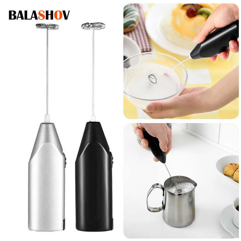 Electric Milk Frother Handheld - لاسلكي الحليب رغوة القهوة خفقت خلاط
