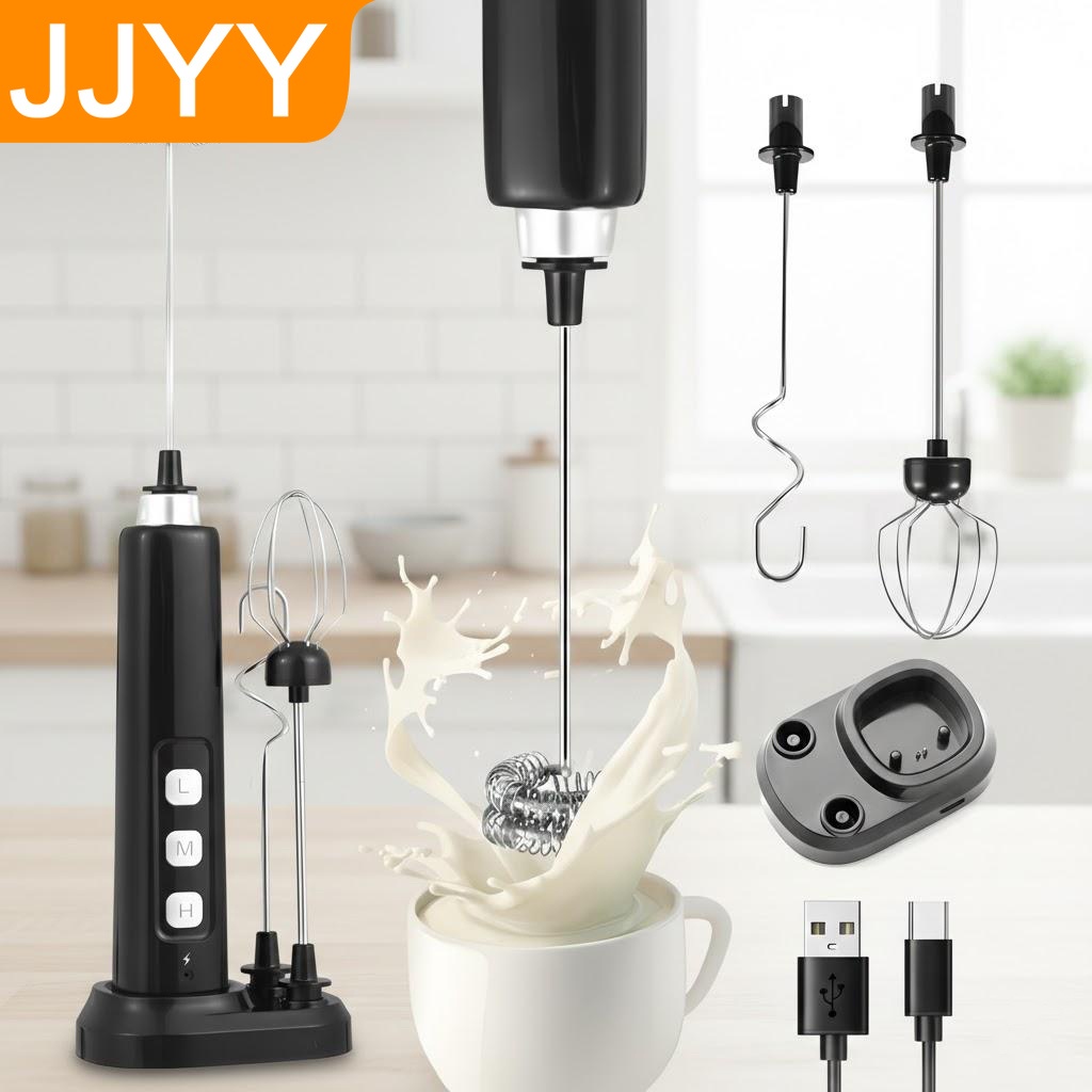 Electric Milk Frother Handheld - خلاط حليب كهربائي محمول قابل لإعادة