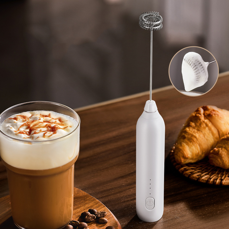 Electric Milk Frother Handheld - خلاط كهربائي لرغوة الحليب والقهوة، خفاقة