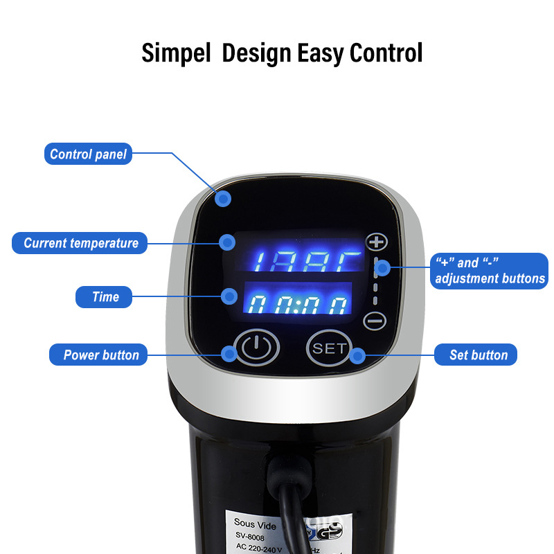 IPX7 مقاوم للماء Sous Vide طبا - مراجعة Digital Sous Vide Precision Cooker وسعره