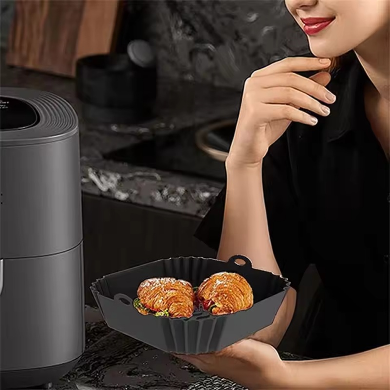 1 قطعة صينية وعاء المقلاة الهو - مراجعة Air Fryer Silicone Pot Liner وسعره